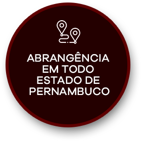 Abrangência em todo estado de Pernambuco.